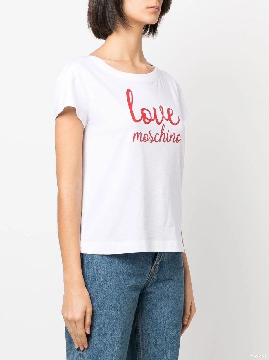 Cheap Women Moschino T-shirt Love short-sleeve logo-print 0403